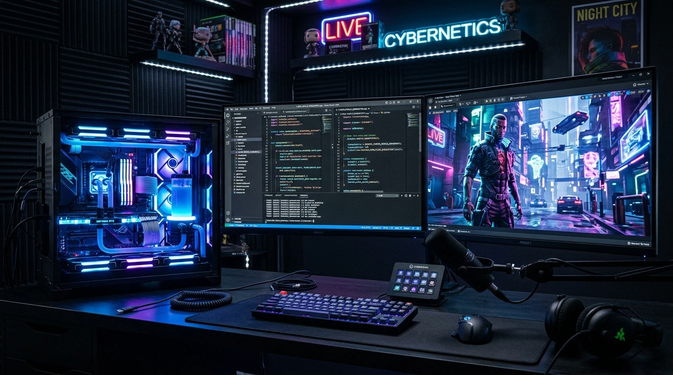 Cena cinemática super detalhada de um personagem digital criado através de ferramentas com IA