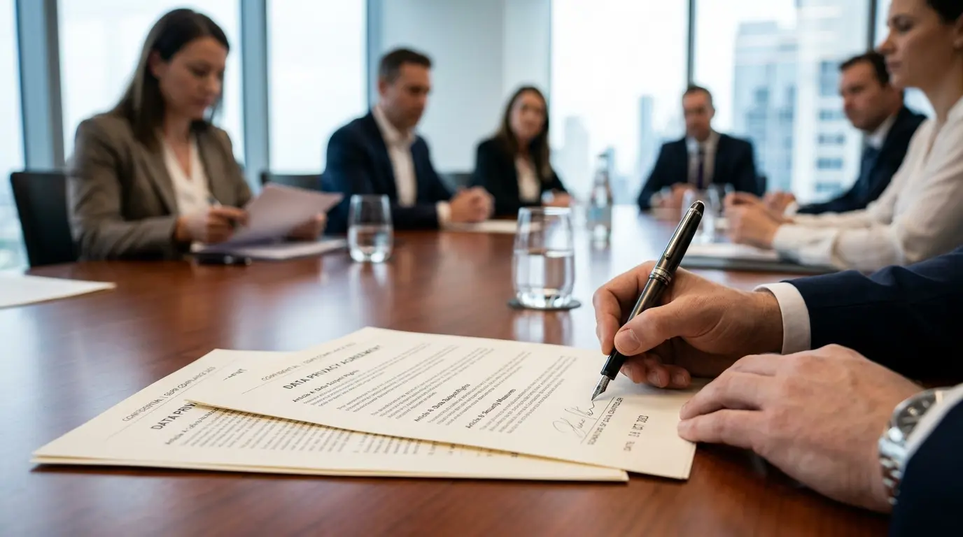 Profissional de segurança de TI monitorando telas de dados complexos com expressão séria