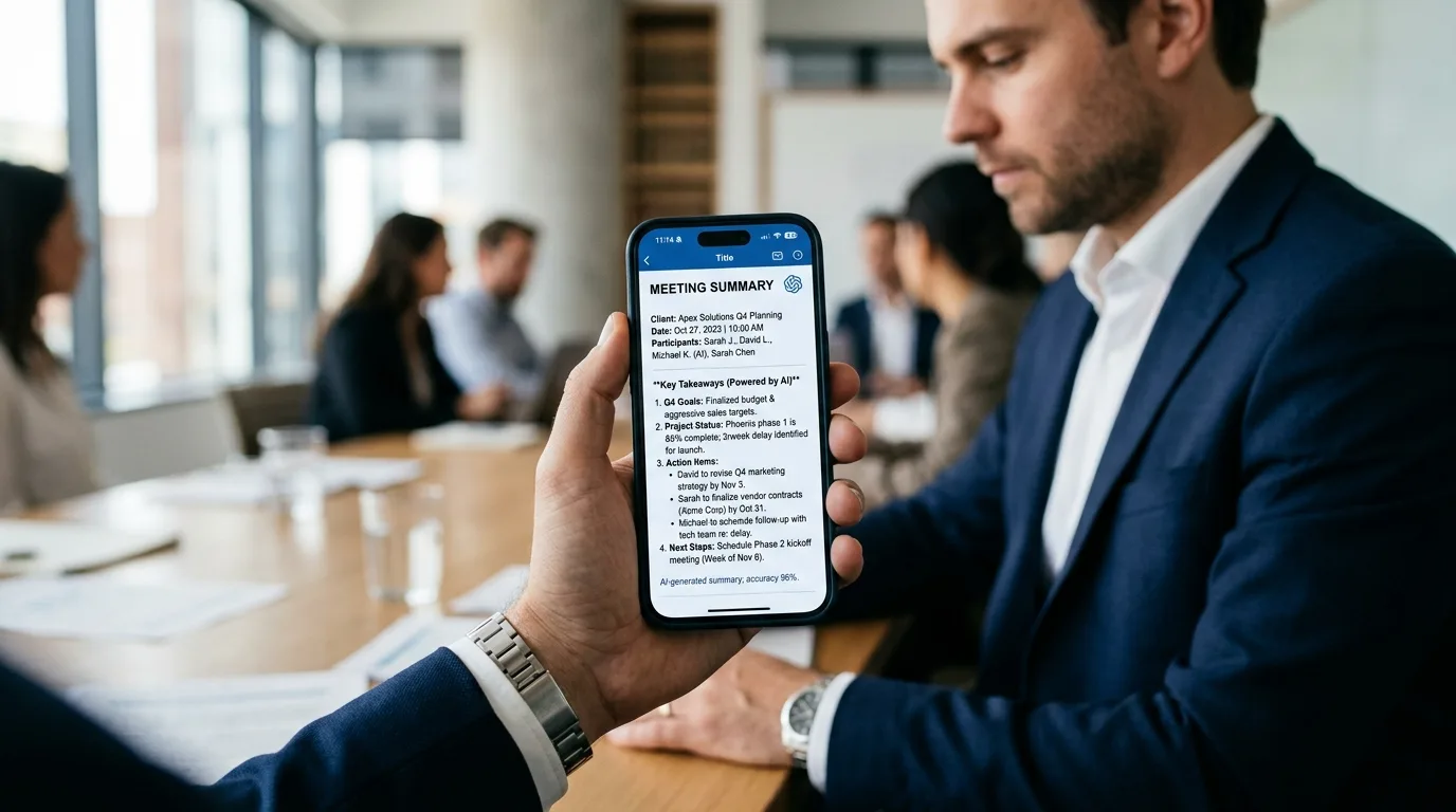 Interface moderna de CRM acessada via smartphone