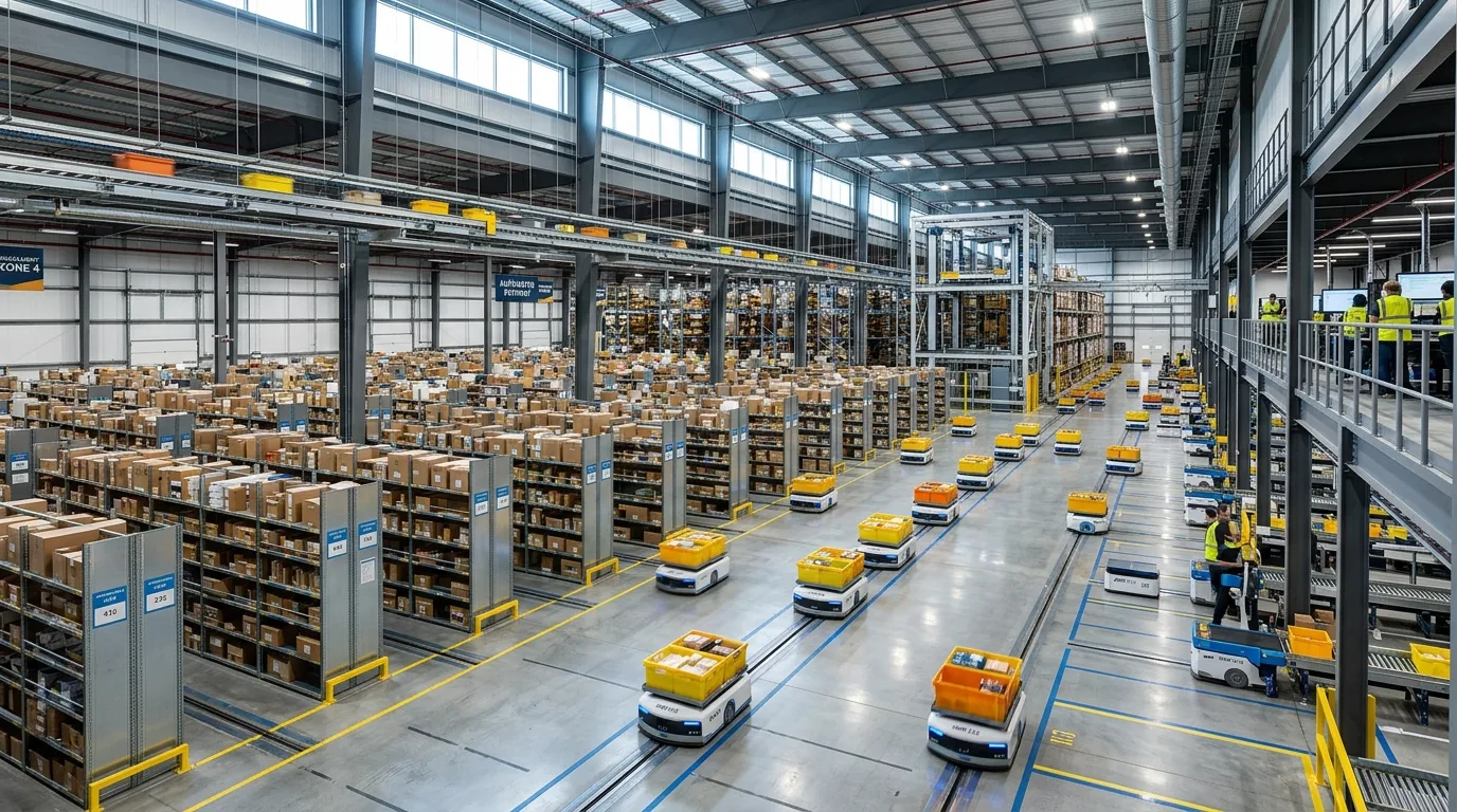 Centro de distribuição logístico moderno e automatizado