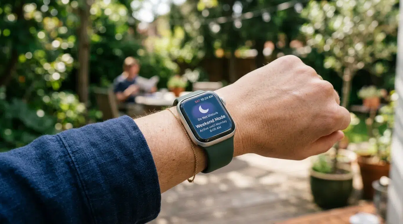 Smartwatch exibindo a função Não Perturbe