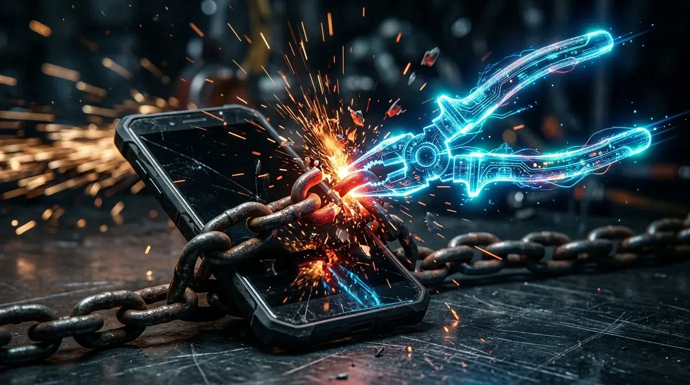 Imagem conceitual representando o peso da hiperconectividade