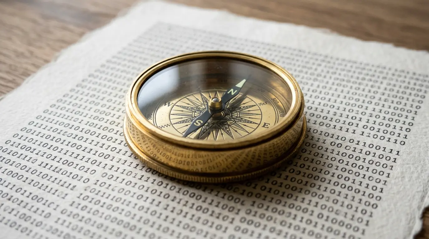 Conceito realista de cultura data-driven com fluxos de dados iluminando uma sala de reuniões corporativa