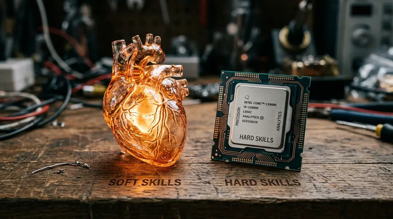 Profissional interagindo com interfaces digitais avançadas