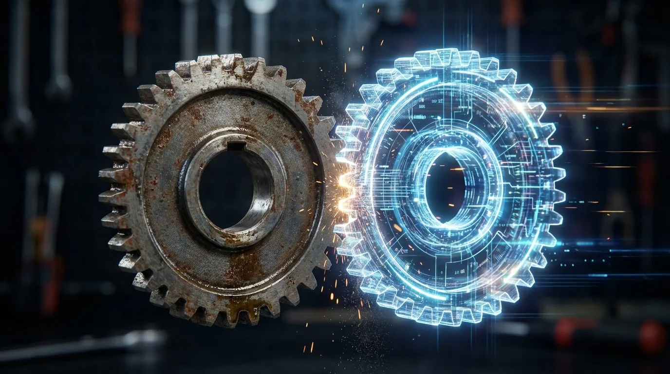 Representação abstrata de conexões tecnológicas e dados