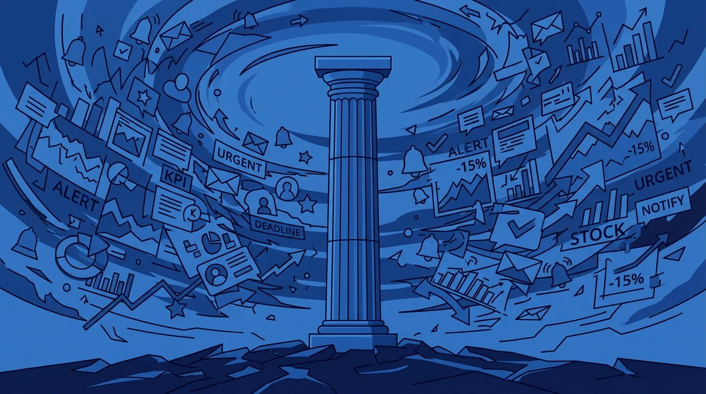 Um pilar solitário de pé no meio de ruínas, ilustrando a verdadeira resiliência.